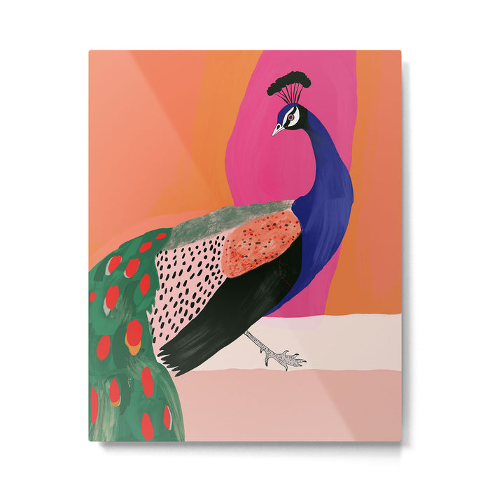 Beautiful Peacock Metal Print Gallery Image 1