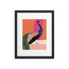 Beautiful Peacock Framed Art Print Gallery Image 5