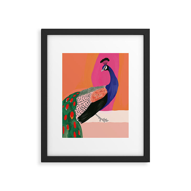 Beautiful Peacock Framed Art Print Gallery Image 5