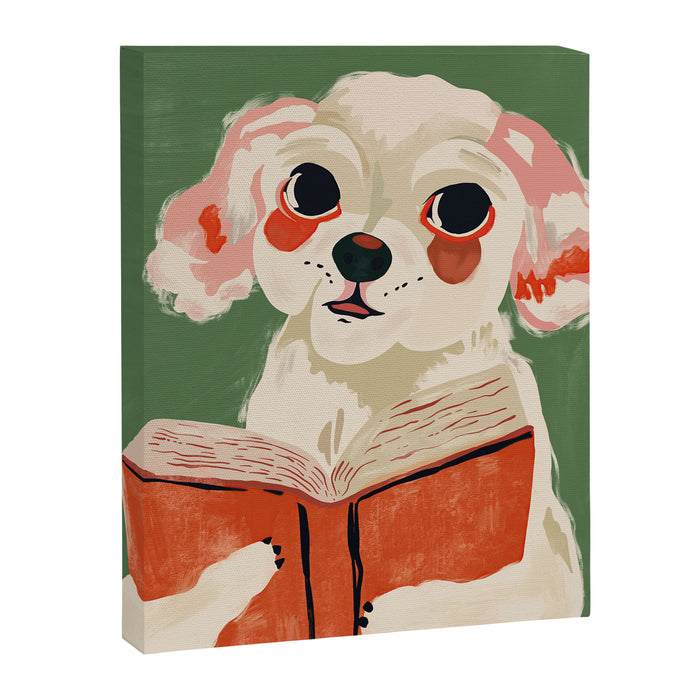 Bookish Pup Canvas Print Gallery Image 1
