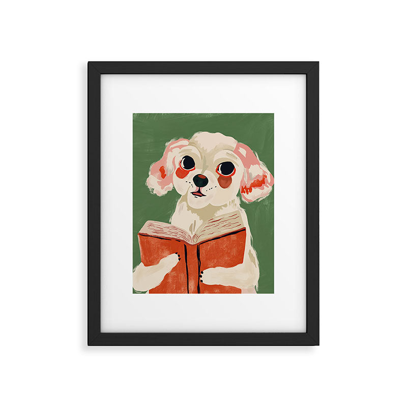 Bookish Pup Framed Art Print Gallery Image 6