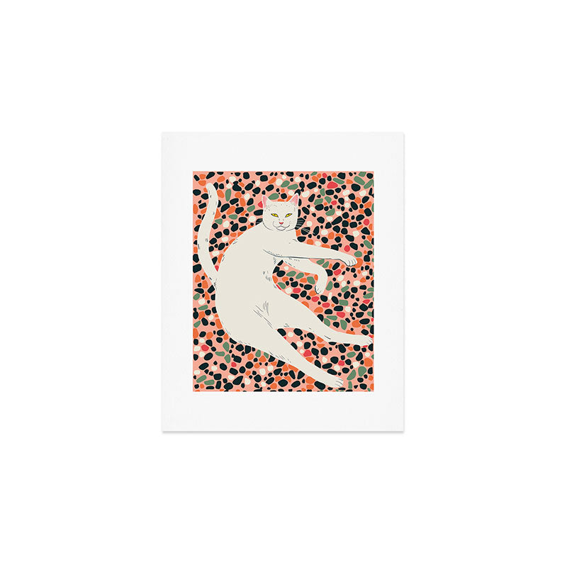 Cat Stretching Art Print Gallery Image 1