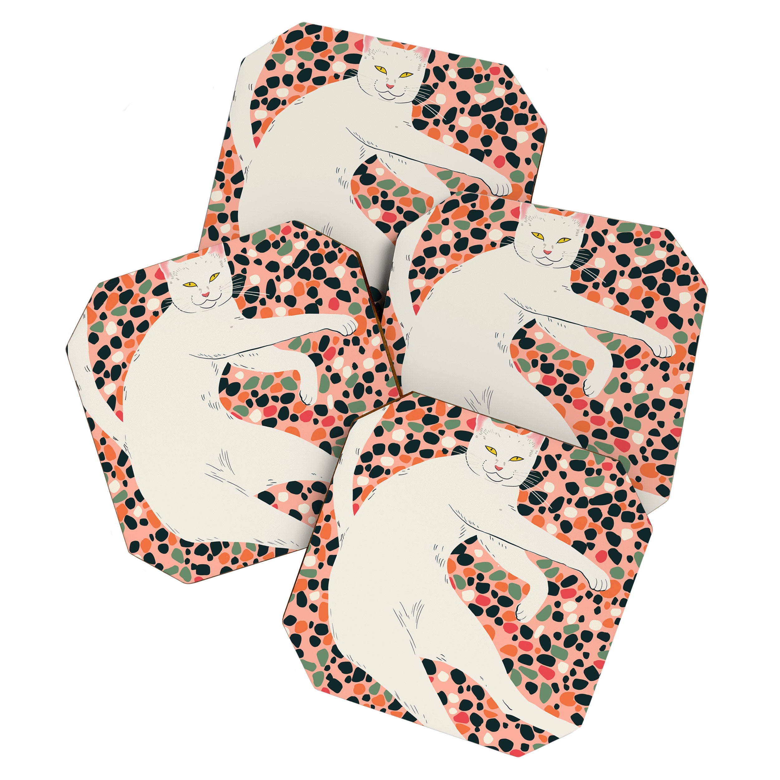 Cat Stretching Coaster Gallery Image 1