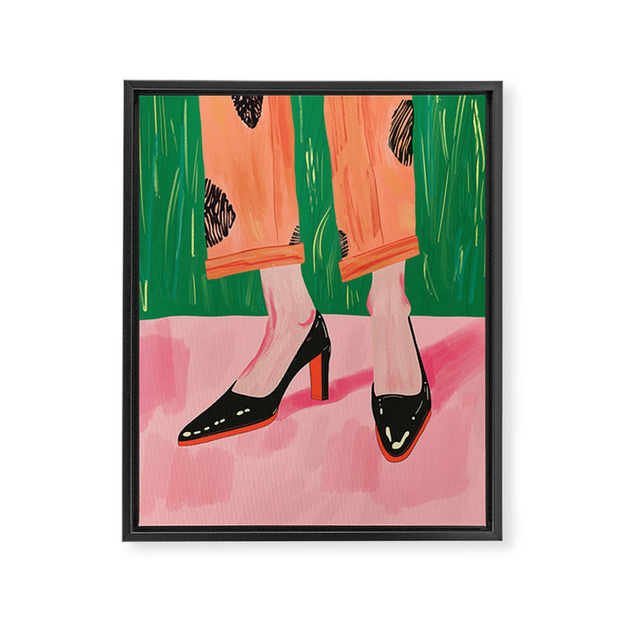 Chic Stroll Framed Canvas Print Gallery Image 1