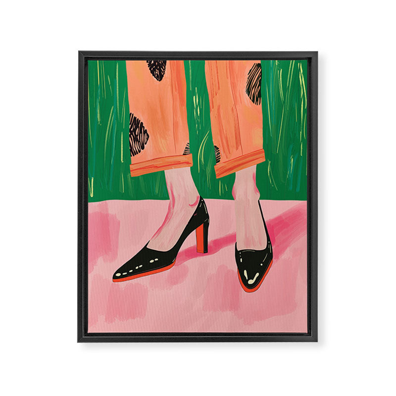 Chic Stroll Framed Canvas Print Gallery Image 6