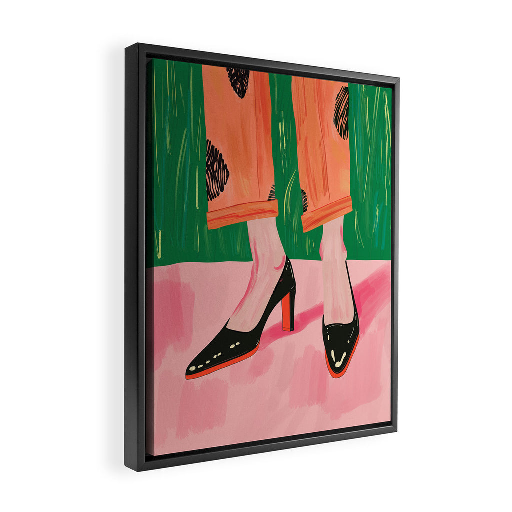 Chic Stroll Framed Canvas Print Gallery Image 2
