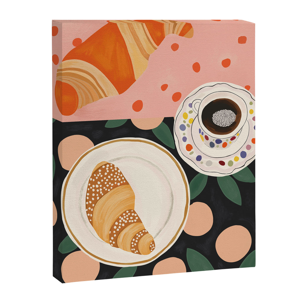 Coffee and Croissant Canvas Print Gallery Image 6