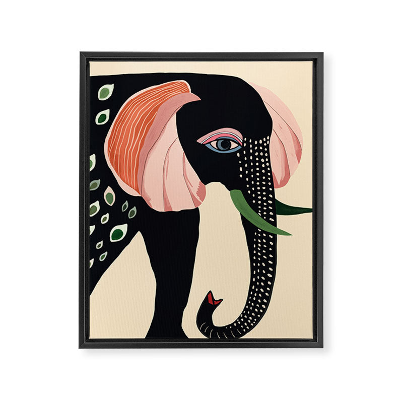 Colorful Elephant Framed Canvas Print Gallery Image 6