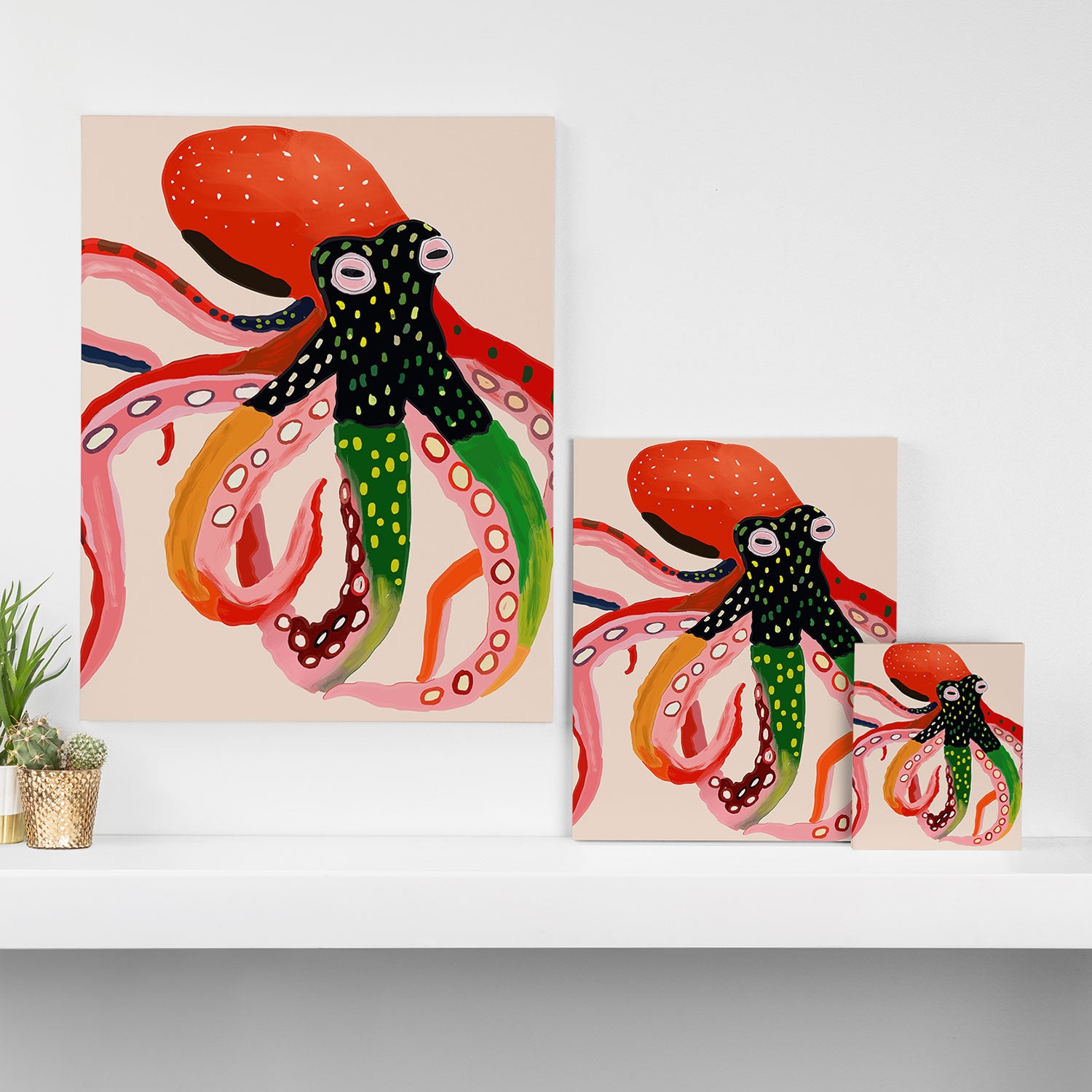 Colorful Octopus II Canvas Print Gallery Image 3