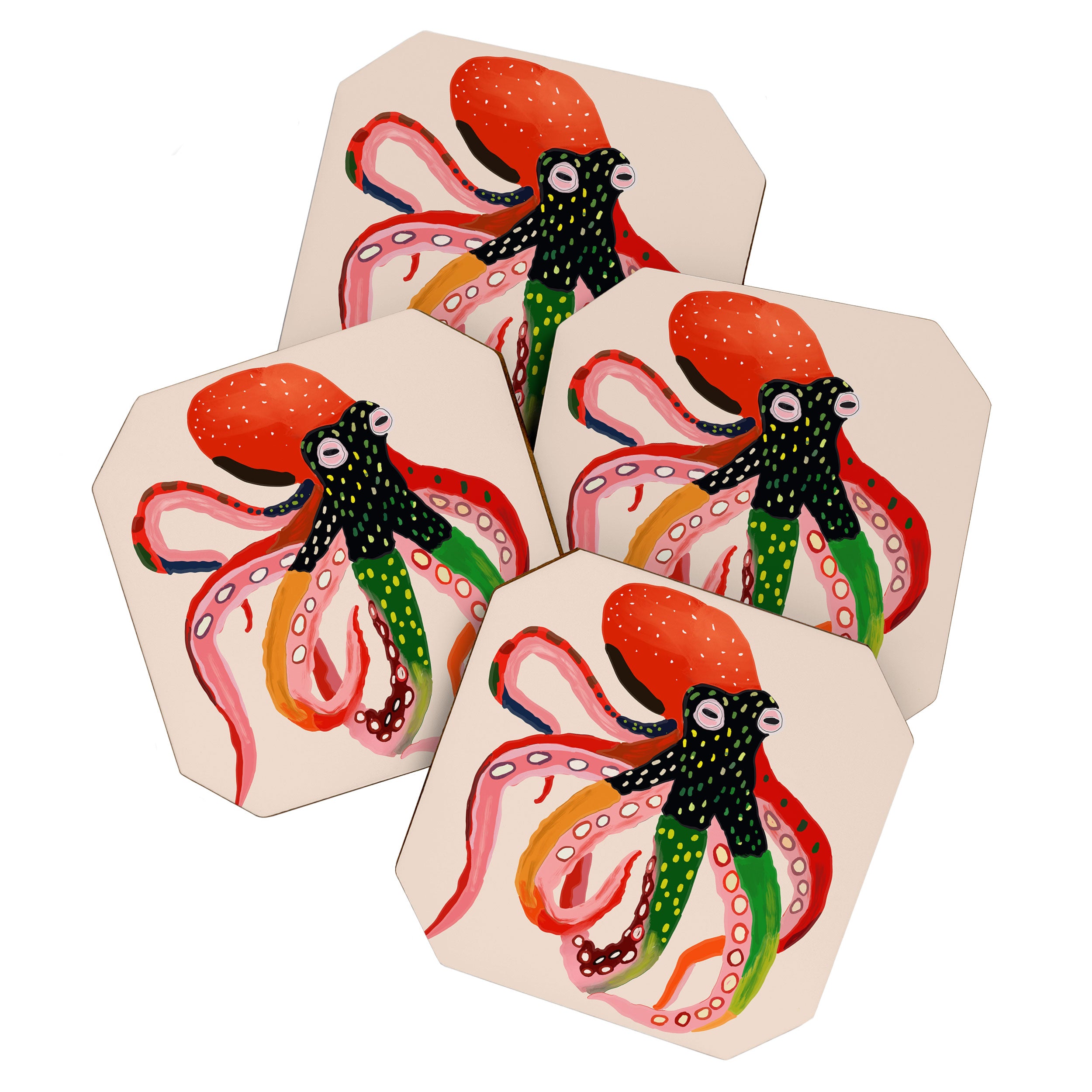Colorful Octopus II Coaster Gallery Image 1