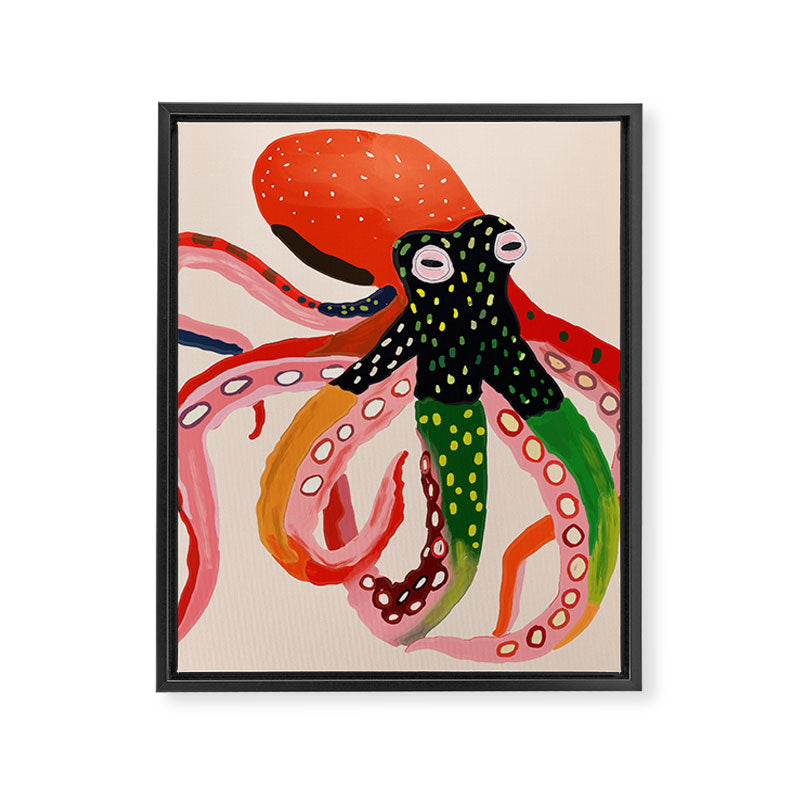 Colorful Octopus II Framed Canvas Print Gallery Image 8