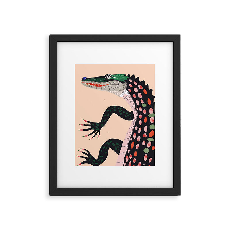 Crocodile Framed Art Print Gallery Image 4