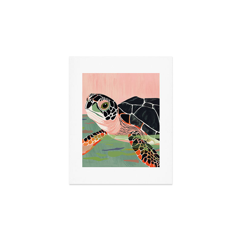 Cute Turtle  Art Print Gallery Image 1