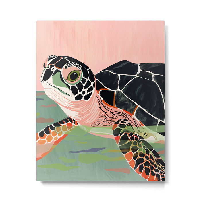 Cute Turtle  Metal Print Gallery Image 1
