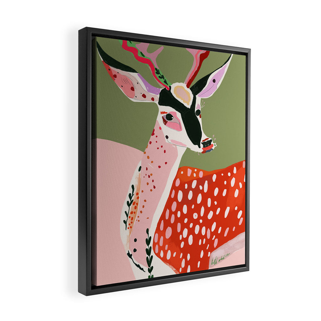 Enchanted Deer Framed Canvas Print Gallery Image 2