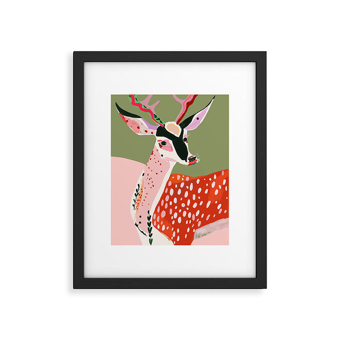Enchanted Deer Framed Art Print Gallery Image 1