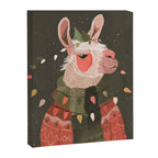 Festive Glow Llama Canvas Print Gallery Image 8