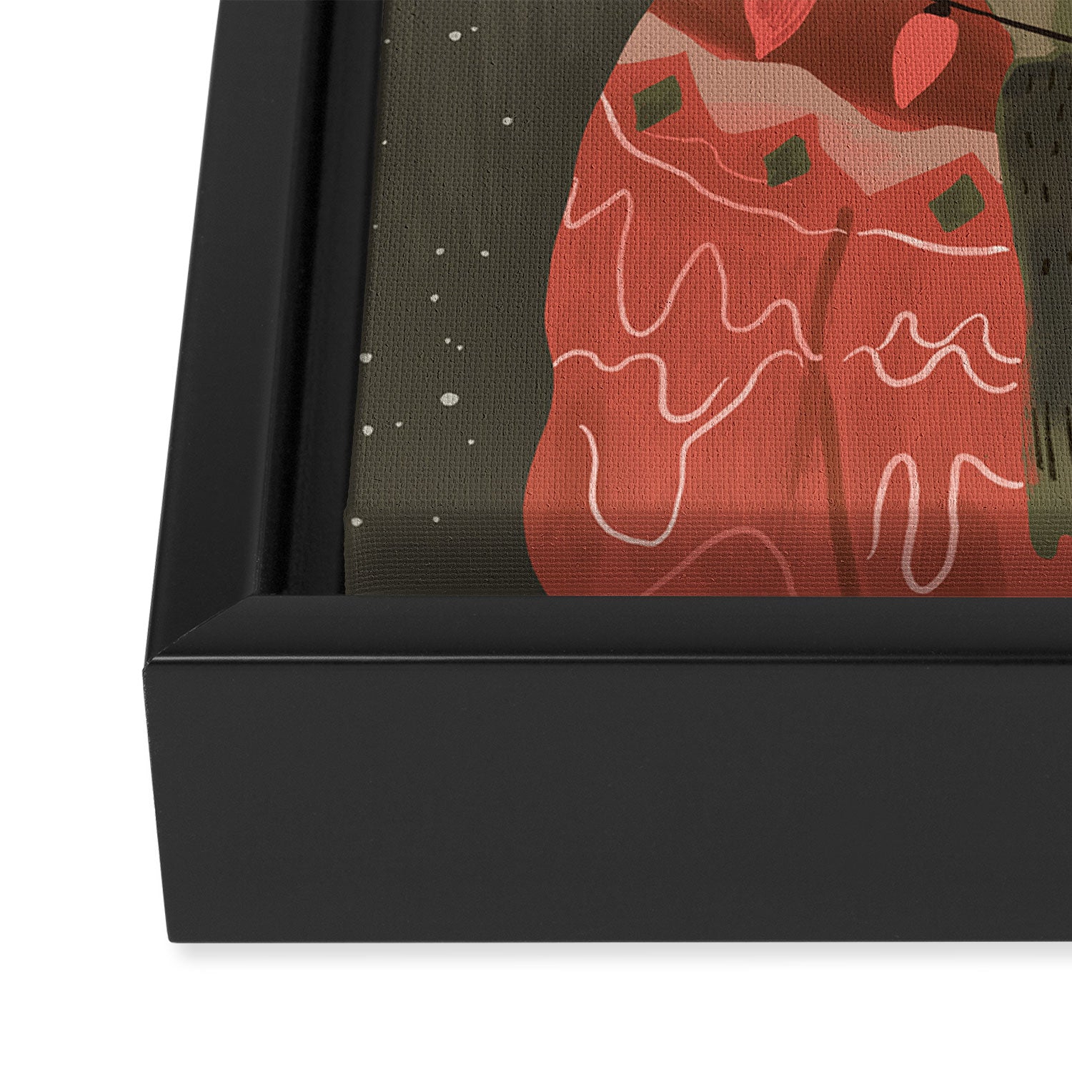Festive Glow Llama Framed Canvas Print Gallery Image 3