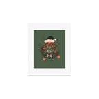 Festive Ho Ho Ho Bauble Green  Art Print Gallery Image 1