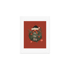 Festive Ho Ho Ho Bauble Red  Art Print Gallery Image 1