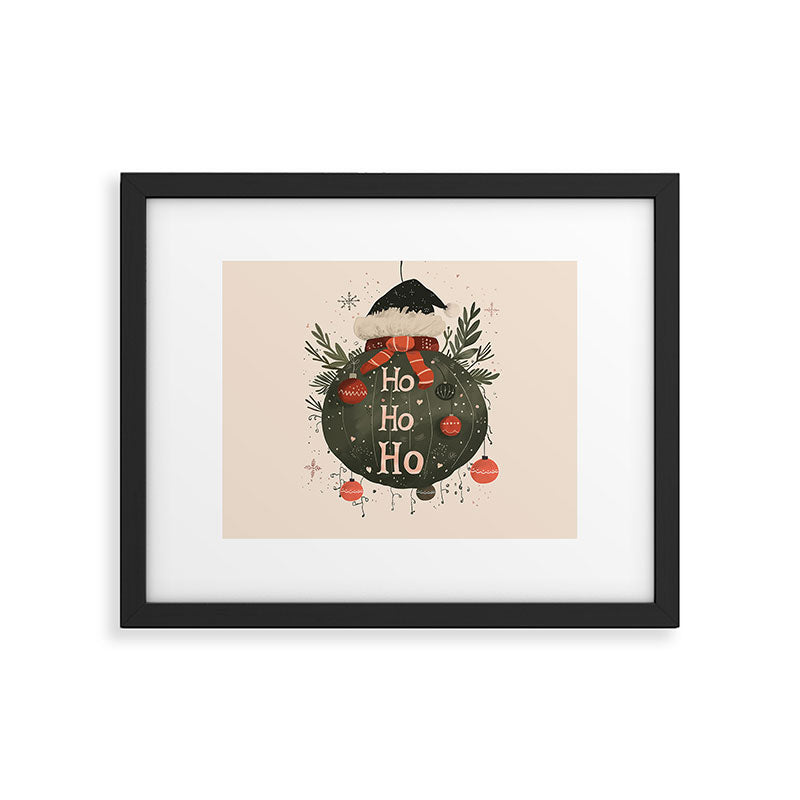 Festive Ho Ho Ho Bauble Framed Art Print Gallery Image 6