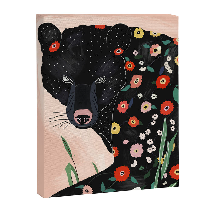 Floral Bear Canvas Print Gallery Image 1