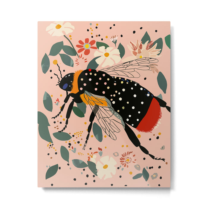 Floral Buzz Metal Print Gallery Image 1