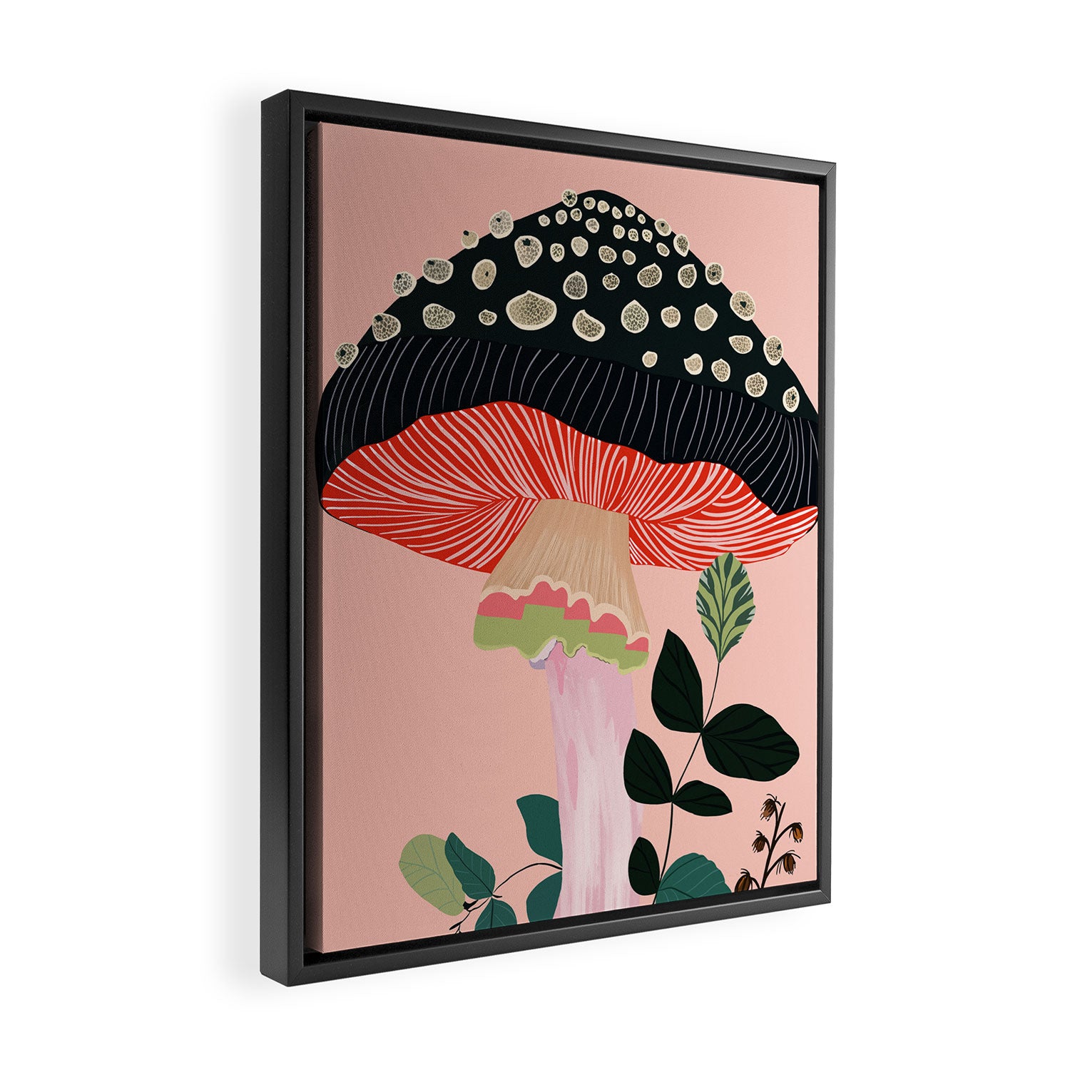 Garden Mushroom Framed Canvas Print Gallery Image 2