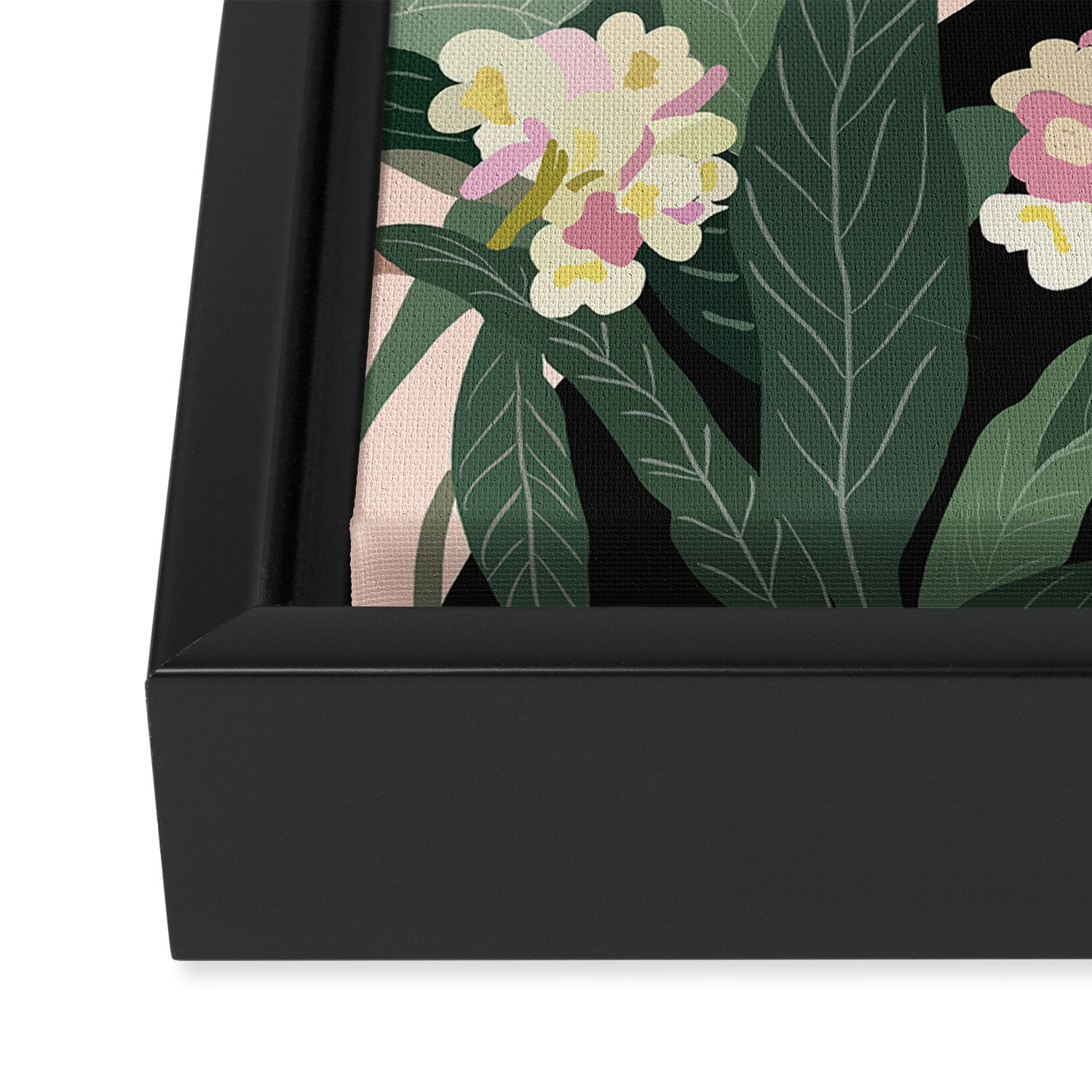 Hidden in the Greenery Framed Canvas Print Gallery Image 3