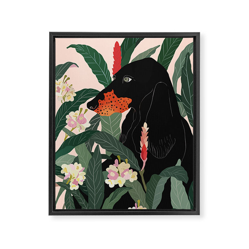 Hidden in the Greenery Framed Canvas Print Gallery Image 6
