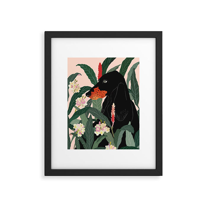 Hidden in the Greenery Framed Art Print Gallery Image 1