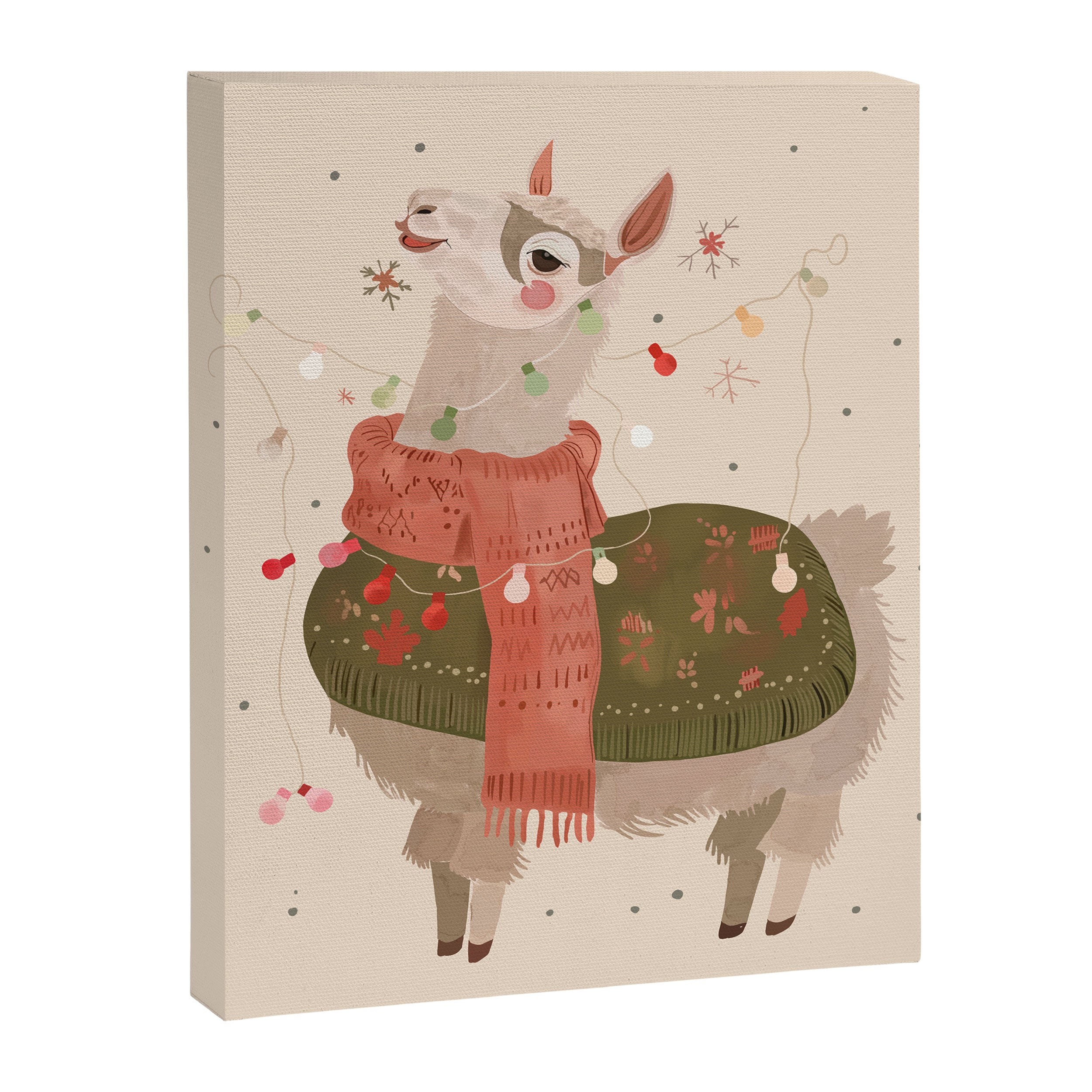 Holiday Llama Joy ll Canvas Print Gallery Image 8