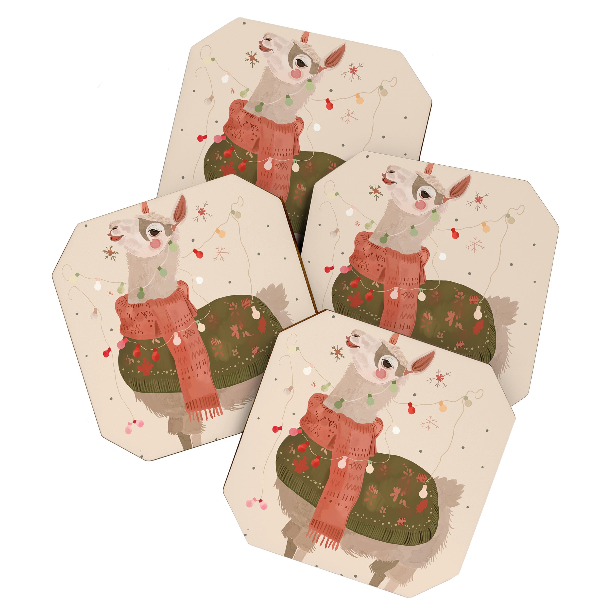 Holiday Llama Joy ll Coaster Gallery Image 1