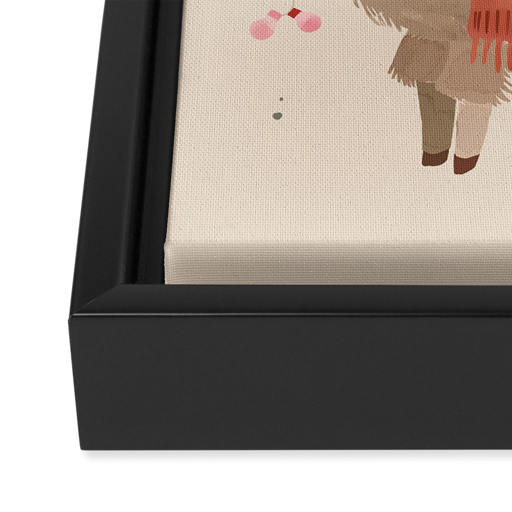 Holiday Llama Joy ll Framed Canvas Print Gallery Image 3