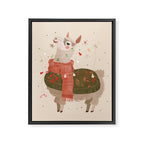 Holiday Llama Joy ll Framed Canvas Print Gallery Image 8