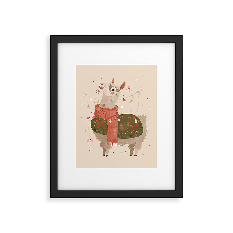 Holiday Llama Joy ll Framed Art Print Gallery Image 6