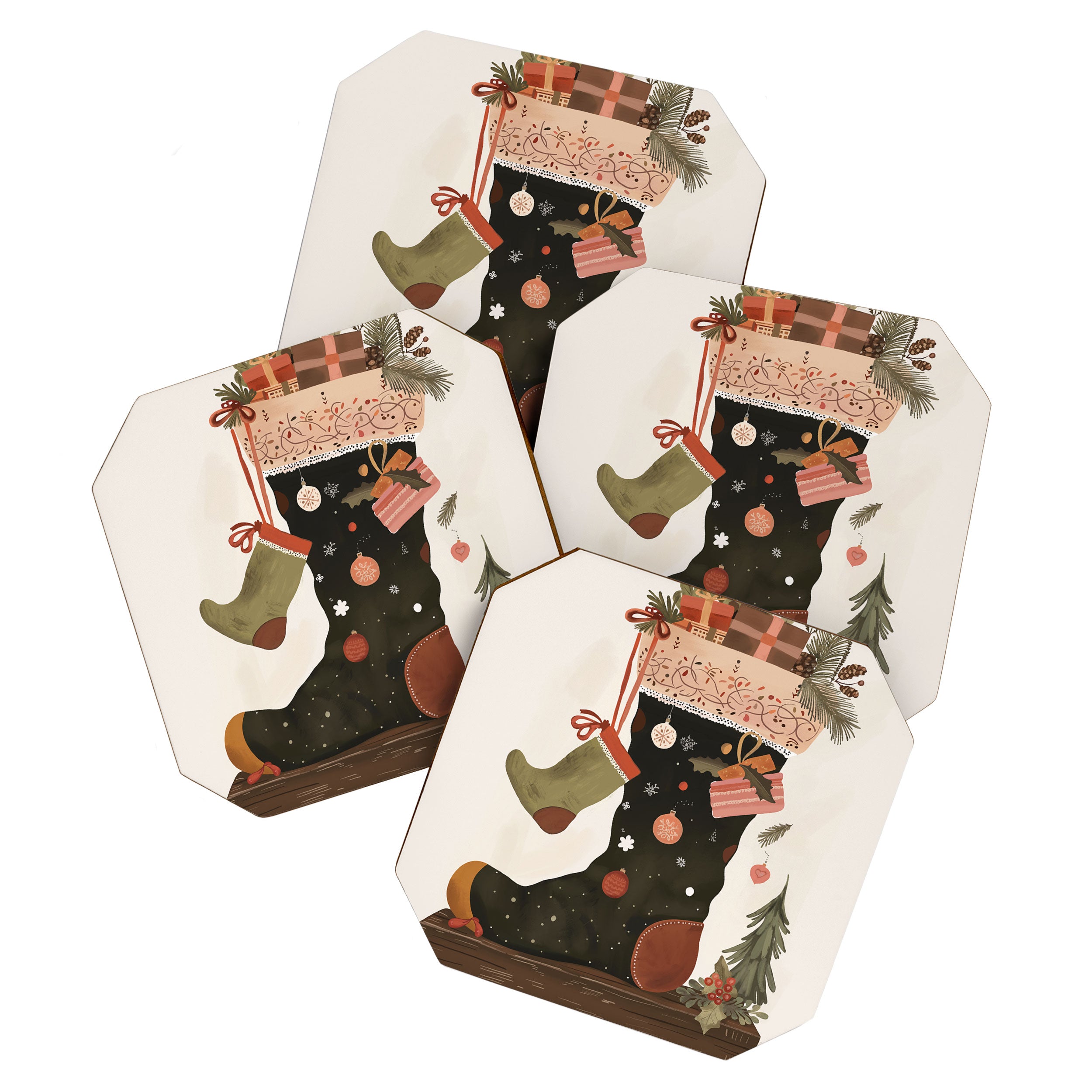 Joyful Stockings Coaster Gallery Image 1