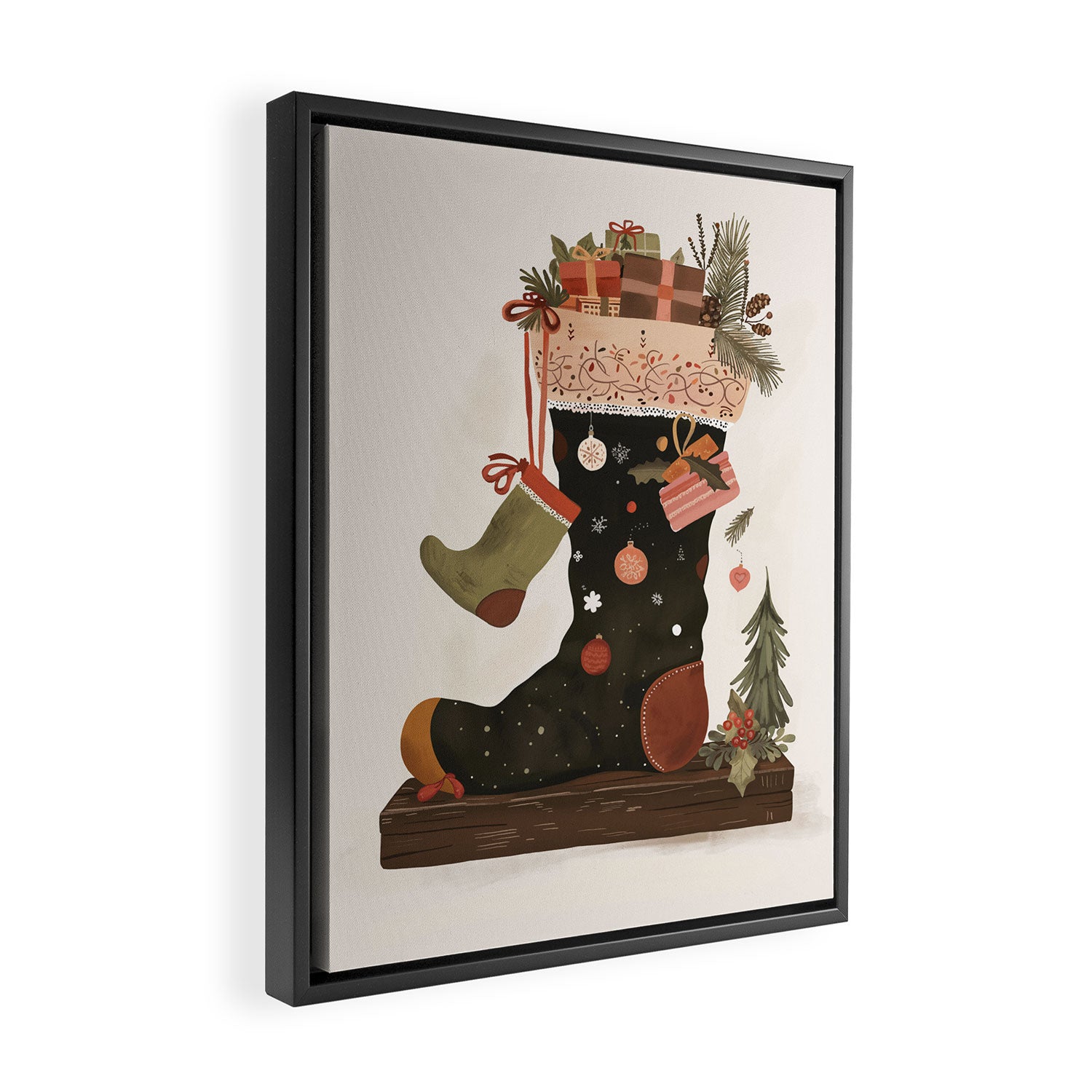 Joyful Stockings Framed Canvas Print Gallery Image 2
