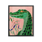 Jungle Crocodile Framed Canvas Print Gallery Image 6