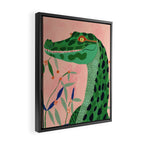 Jungle Crocodile Framed Canvas Print Gallery Image 2