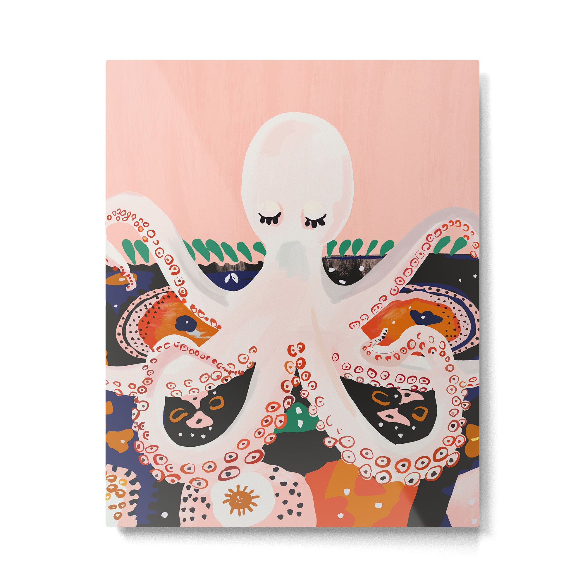 Meditating Octopus Metal Print Gallery Image 6