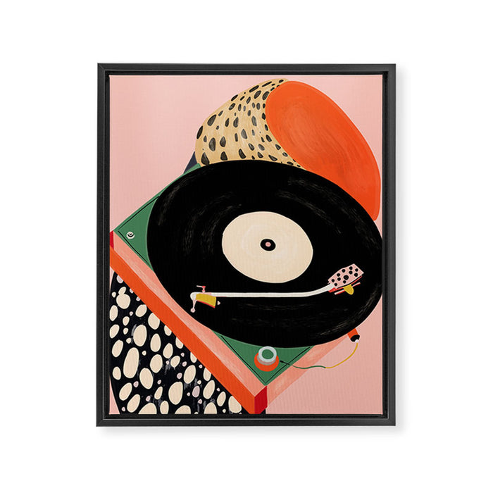 Nostalgic Grooves Framed Canvas Print Gallery Image 1