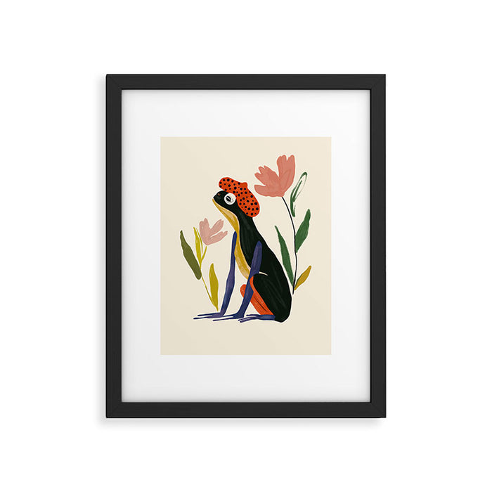 Parisian Frog Framed Art Print Gallery Image 1