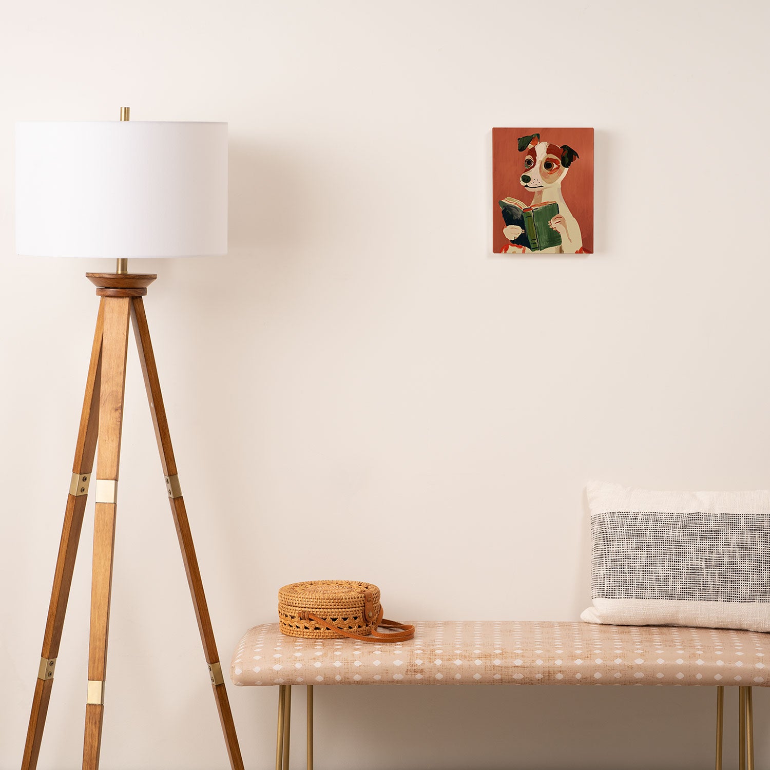 The Bookish Dog Canvas Print Gallery Image 2