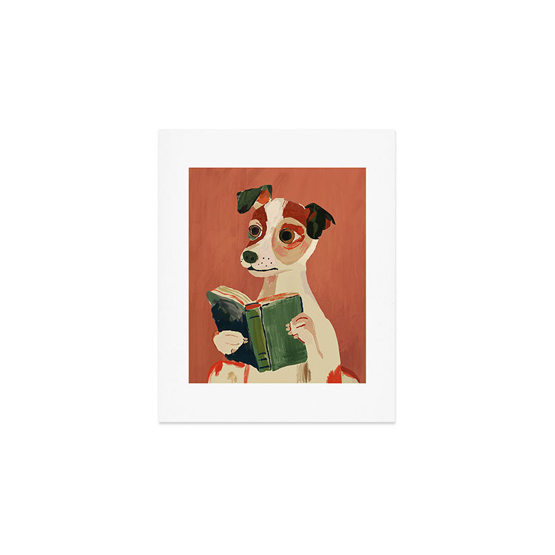 The Bookish Dog Art Print