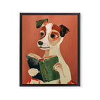 The Bookish Dog Framed Canvas Print Gallery Image 8