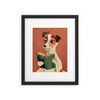 The Bookish Dog Framed Art Print Gallery Image 6