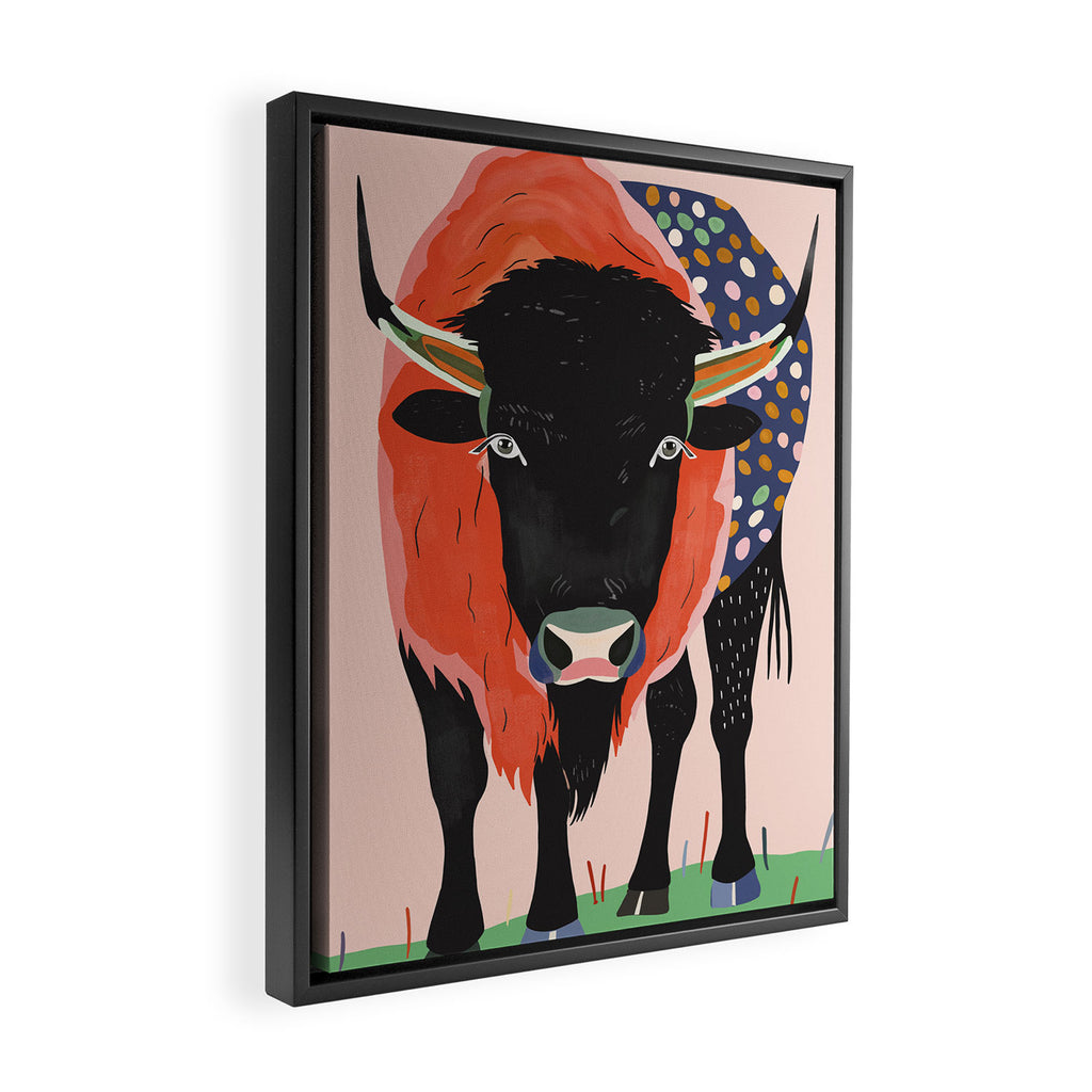 Vivid Bison Framed Canvas Print Gallery Image 2