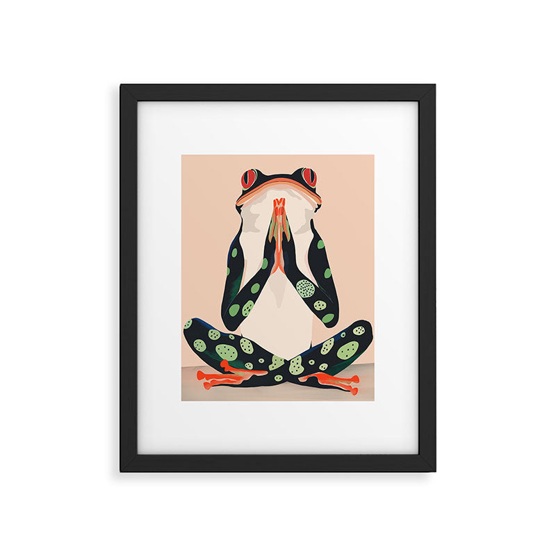 Yoga Frog Framed Art Print Gallery Image 5