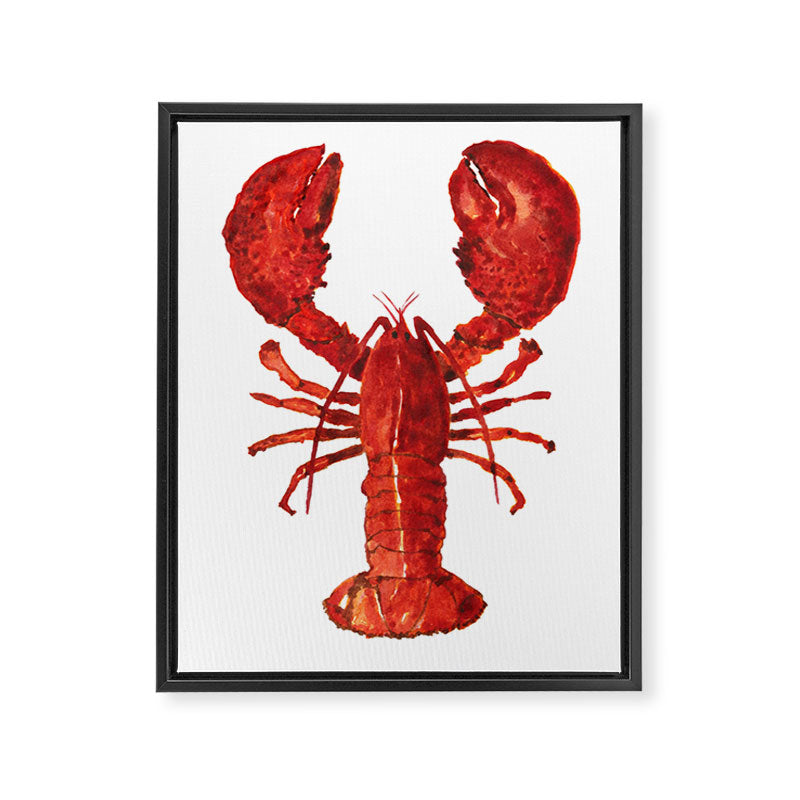 Watercolor Lobster #1 Framed Canvas Print Gallery Image 6